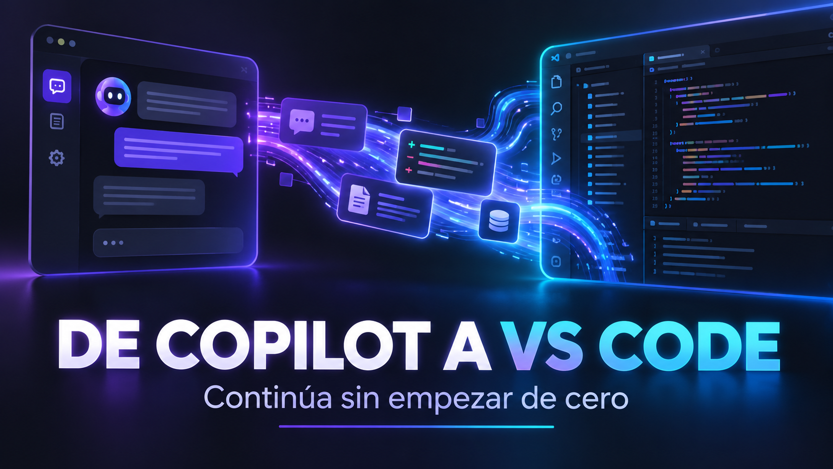 Cómo pasar una sesión de GitHub Copilot app a VS Code sin perder el contexto