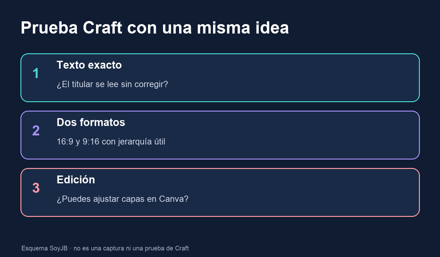 Tres controles para evaluar Craft en un caso editorial